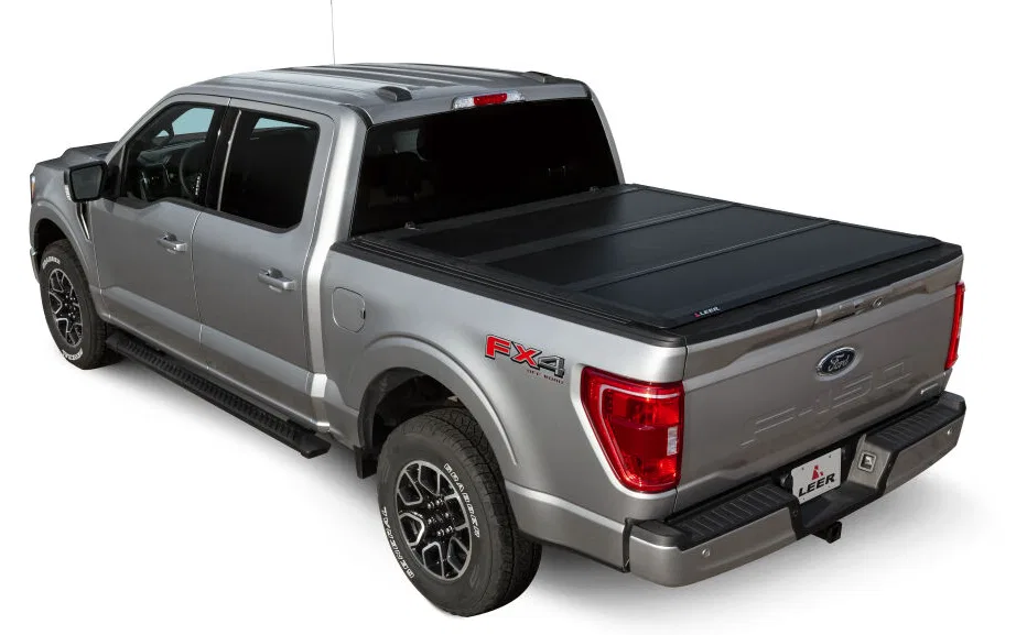 631298 – LEER Tonneau Cover, Hard Folding 2 Folds/ 3 Panels Front Hinge Allows Entire Tonneau to Flip Up When Folded ...